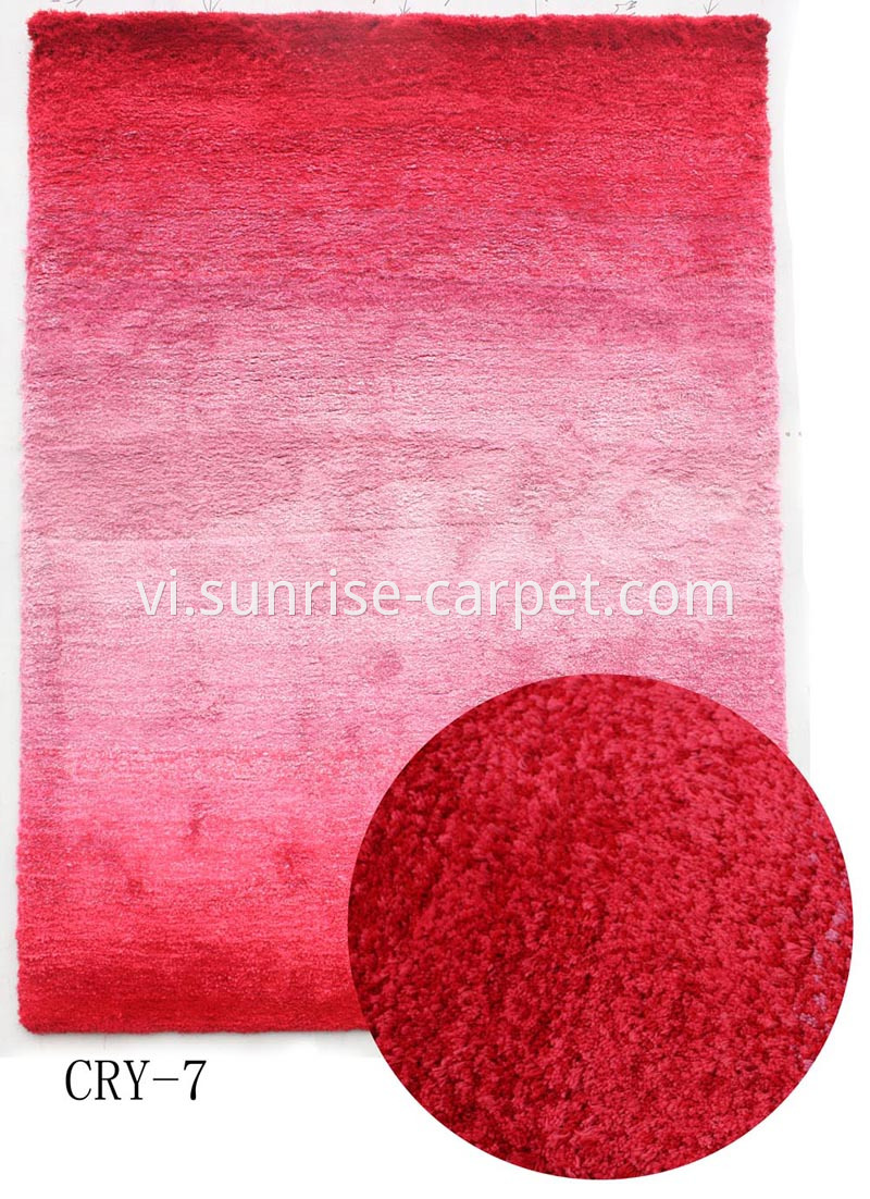 Microfiber Shaggy rug in gradational color